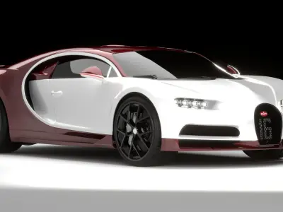 Bugatti Chiron Sport 2021 White  3D model