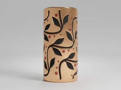 Floral ornamental elegant Vase pen pencil Holder Decoration V4 3D print model