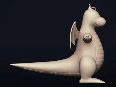 Dragonite - Realistic Dragon Pokemon Low-poly 3D model