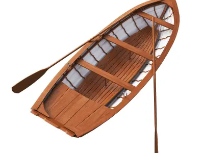 Wooden Boat 3D model