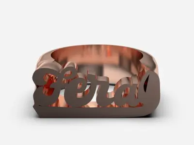 Custon Name Ring 3D print model