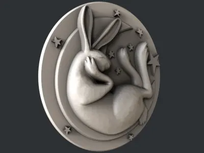 3d STL models for CNC bunny 3D model