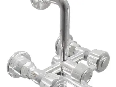 Rusty Chrome Shower Tap Low-poly 3D model