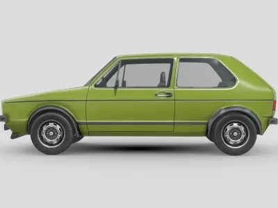 Volkswagen Golf GTI 1975 Low-poly 3D model