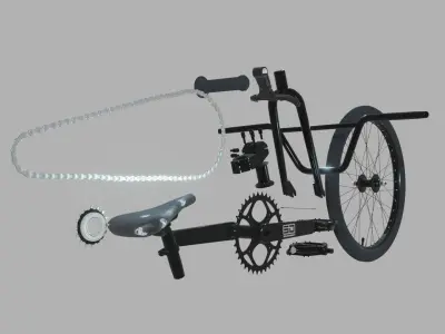 BMX-racing bike kit 3D model