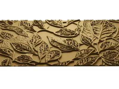  modern panel wall decor set relief stl mural CNC 276 3D model