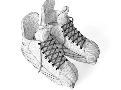Skates pair of hockey 3D model