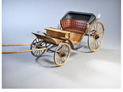 Carriage horse drawn 3D model