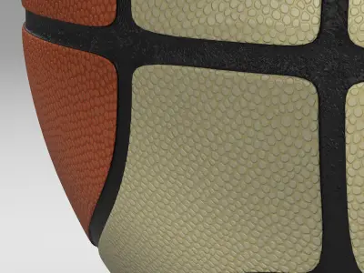 Basketball ball EBA bicolor Low-poly 3D model