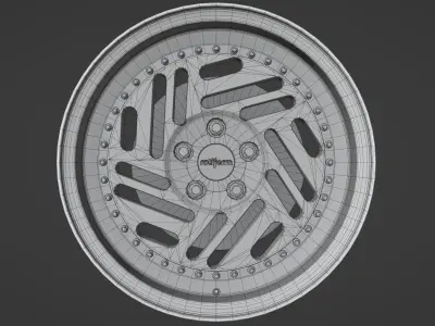 IDK - 3 Piece Wheels - Game Ready Low-poly 3D model