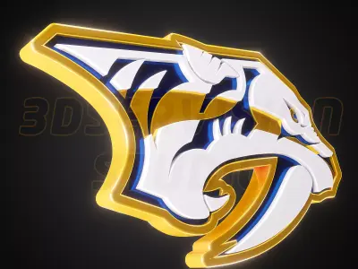 Nashville Predators logo - Cinematic - 3D print 3D model