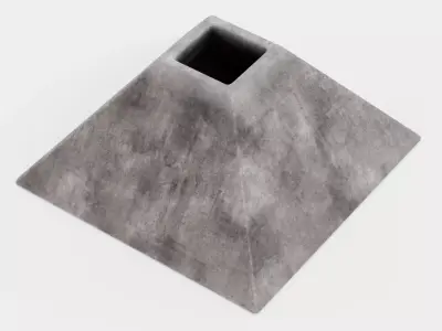 -Concrete Flower Pot V8- 3D model