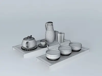 BAMBOO BUTLER TRAY Free 3D model