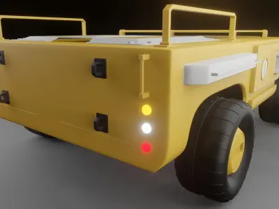 Yellow tractor model  3D model