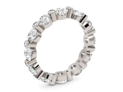 Luxury Full Eternity Diamond Ring Statement Wedding Ring 3D print model