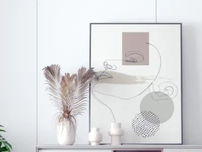 Modern decorative cabinet 3D model