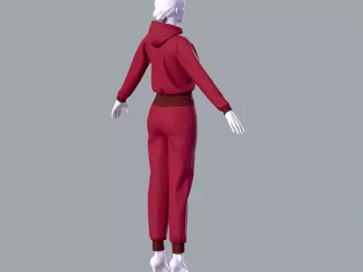 Simple Womens Tracksuit 3D model
