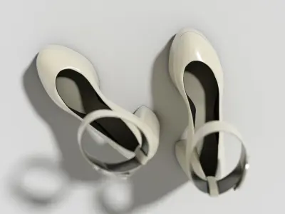 High Heel Female Platform Shoes 3D model