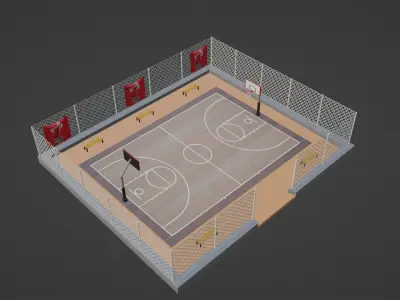 Basketball Stadium - Miami Heat Low-poly 3D model