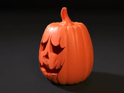 Scary halloween pumpkin 3D print model