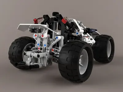 Lego Technic Quad-Bike Alternative Model 3D model