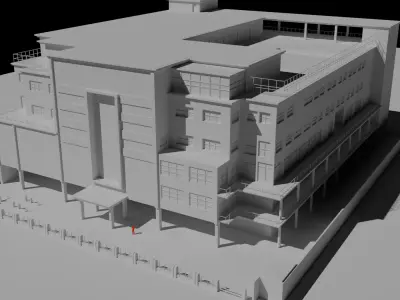 Spur Mall Low-poly 3D model
