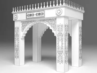 Indain Palace Porch 3D model