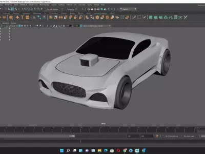 Concept 3d Car Model low poly and High Poly 3D model