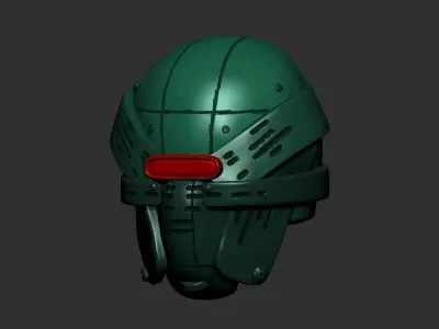 helmet high poly sculpt 3d printable  3D model 63