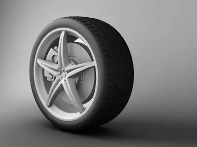 Tire model car wheel 3D model