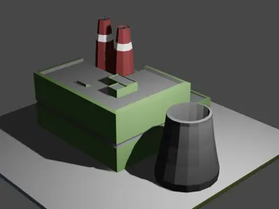 Factory Free low-poly 3D model
