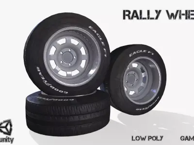 Rally wheel Eagle F1 Low-poly 3D model