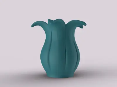 Elegant Lily Vase - Organizer 3D print model
