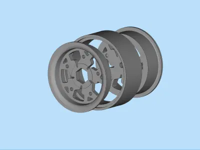Lowrider big wheels Donk Rims Gangster wheels 3D print model