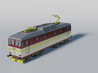 Czech electric locomotive 3D model
