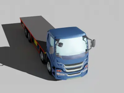 Cargo Truck Low-poly 3D model Low-poly
