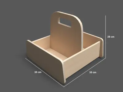 Basket Up Low-poly 3D model
