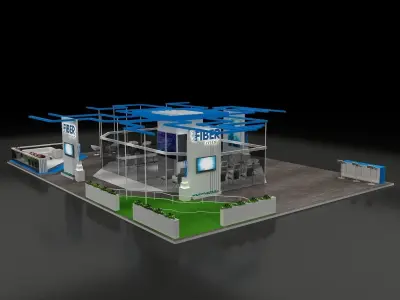 Booth Exhibition Stand a299 3D model