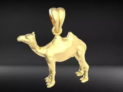 Camel Pendant Necklace Charm Bracelet Jewelry 3D print model