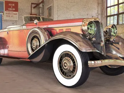 Chrysler Imperial 1932 Low-poly 3D model