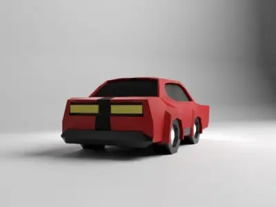 Car Toon Race Car Low-poly 3D model