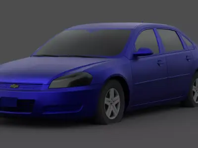 Chevrolet Impala 3D Model High-Quality Classic Car Low-poly 3D model