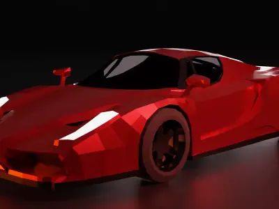 Ferrari Enzo Low Poly Model Low-poly 3D model