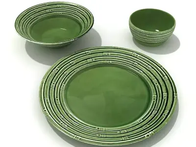 78 models of porcelain dishes 3D model