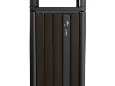 Cordia Litter and Recycling Receptacle Low-poly 3D model