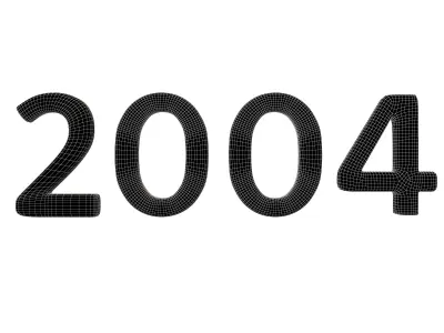 Year Number 2004 v1 003 Low-poly 3D model