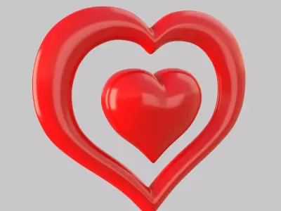 Heart icon v 05 3D model