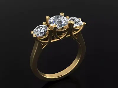 Woman Ring  46 3D print model