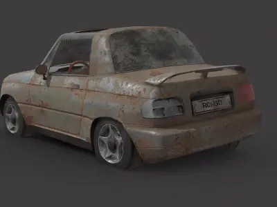 Abandoned Car - Suzuki X90 Low-poly 3D model