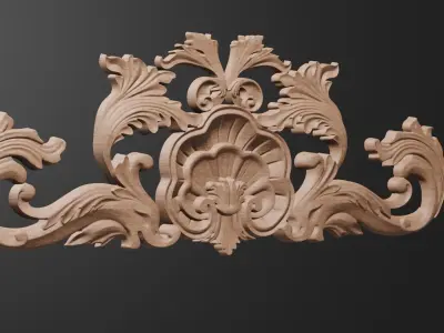 Flower for wood carving 3D print model
